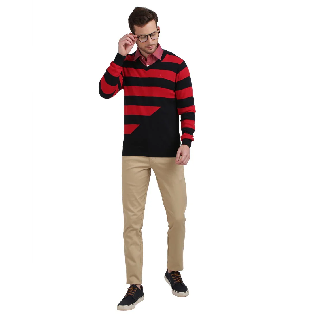 Men Multi-Colour Cotton Sweaters - Image 5