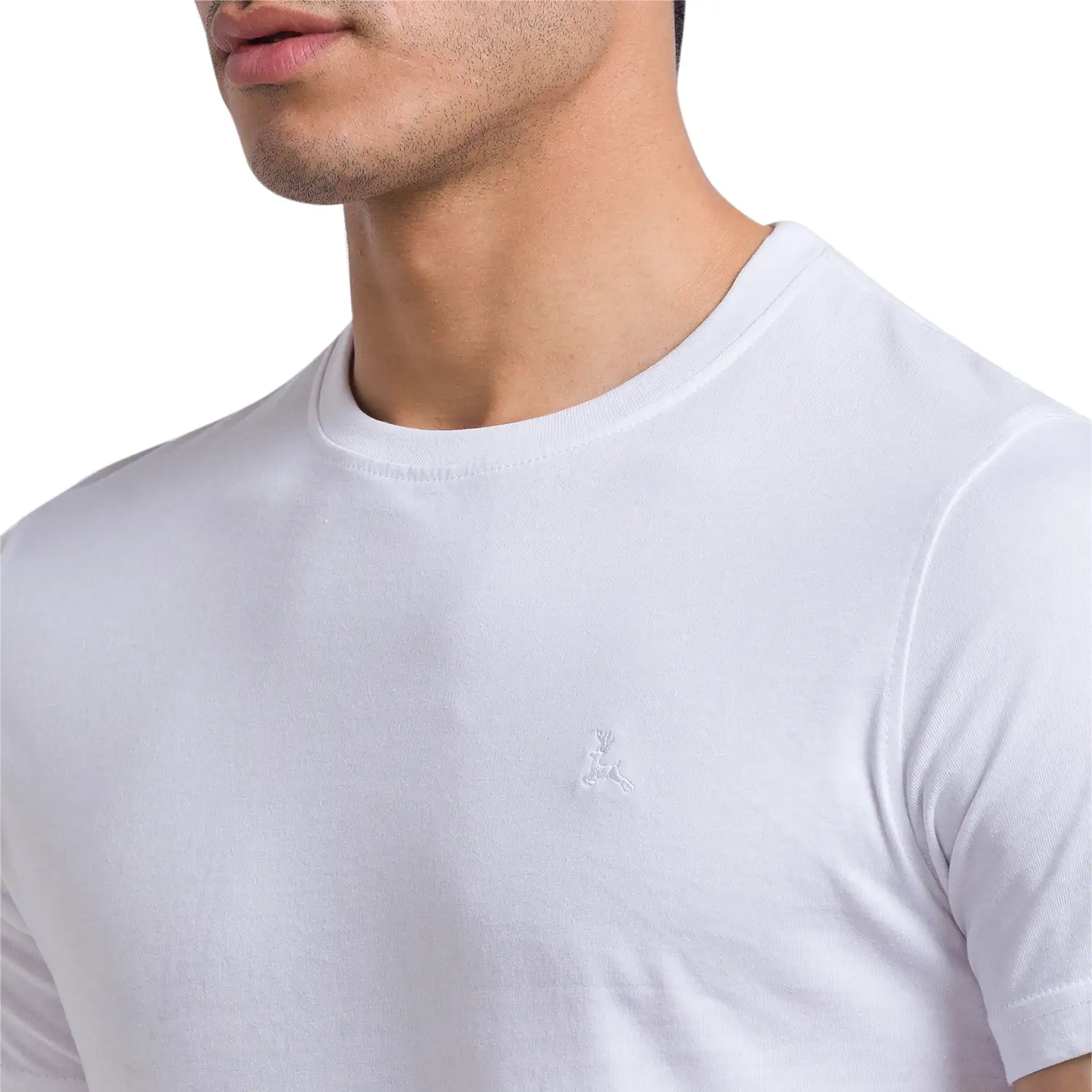 Men Multi-Colour Regular Fit Solid Cotton Round Collar T-Shirt - Image 6