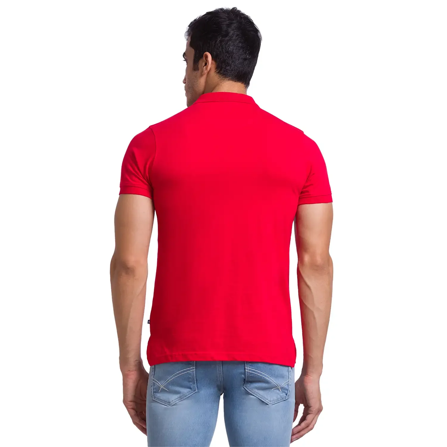 Men Multi-Colour Regular Fit Solid Cotton Round Neck Collar Polo T-Shirt - Image 10