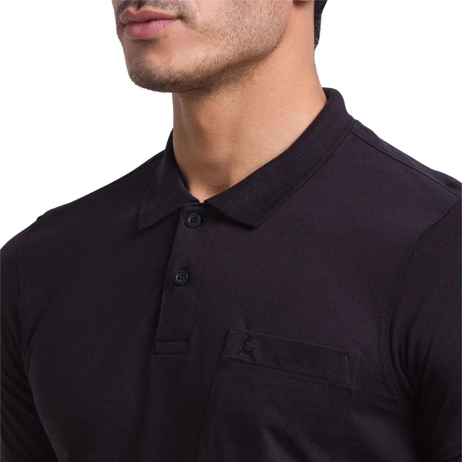 Men Multi-Colour Regular Fit Solid Cotton Polo Neck T-Shirt - Image 6