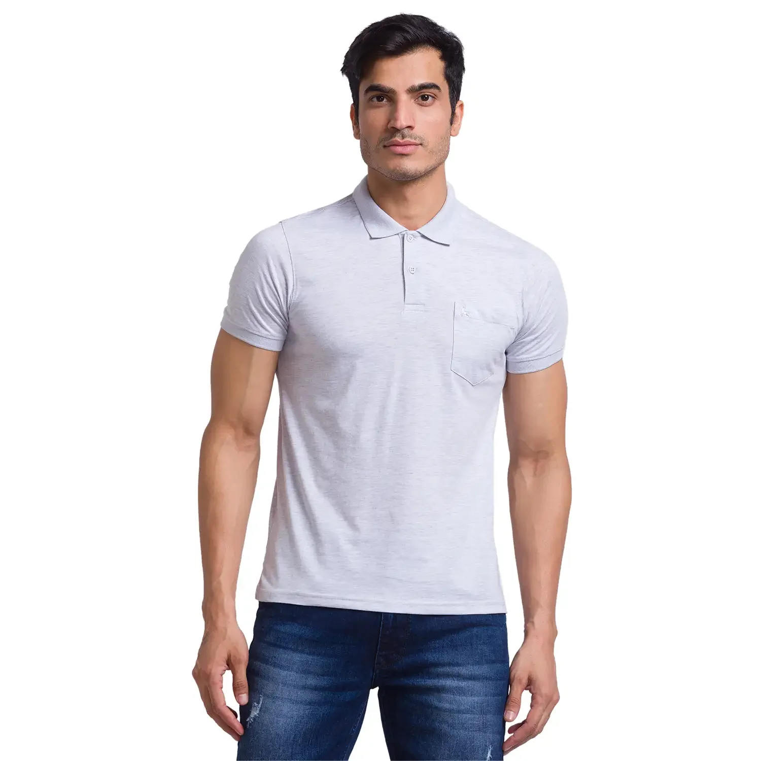 Men Multi-Colour Regular Fit Solid Cotton Polo Neck T-Shirt - Image 7