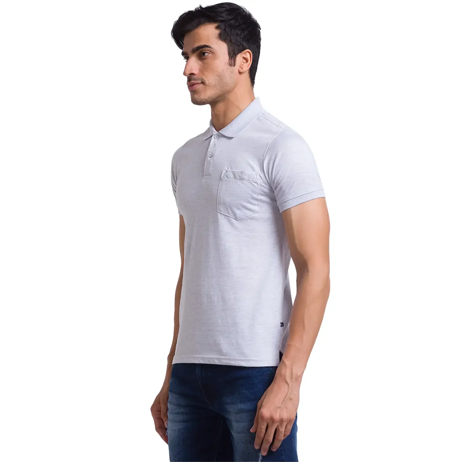 Men Multi-Colour Regular Fit Solid Cotton Polo Neck T-Shirt - Image 9