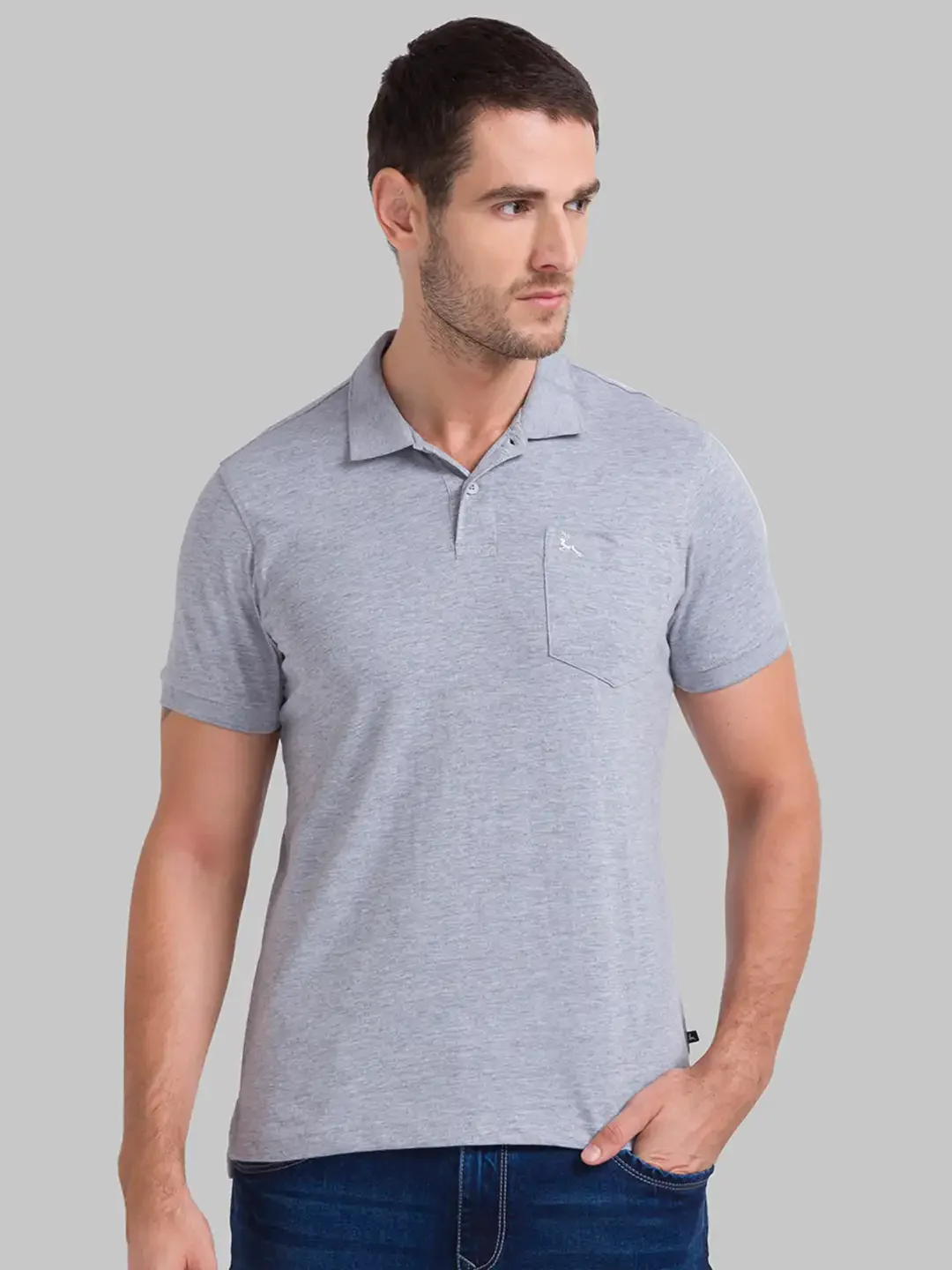 Men Multi-Colour Regular Fit Solid Cotton Round Neck Collar Polo T-Shirt