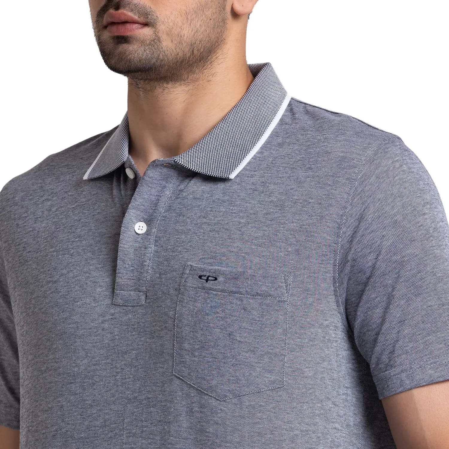 Men Navy Classic Fit Solid Cotton Half Sleeve T-Shirt - Image 6