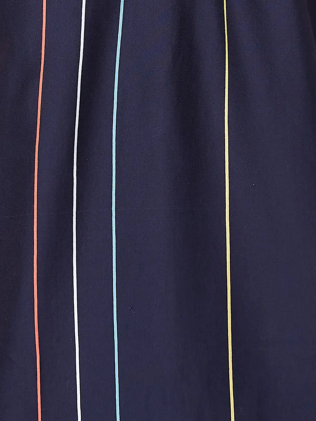 Men Navy Tailored Fit Stripe Cotton Half Sleeve T-Shirt - Image 7