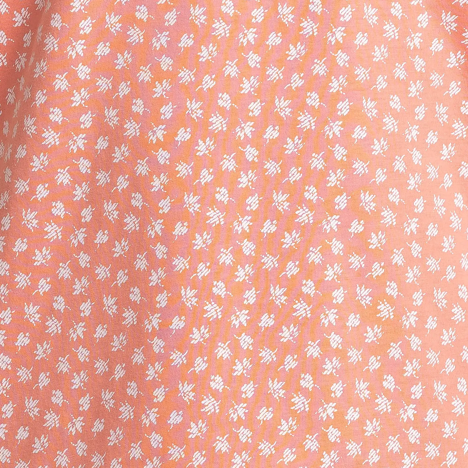 Men Orange Regular Fit Print Cotton Round Neck Collar Polo T-Shirt - Image 7