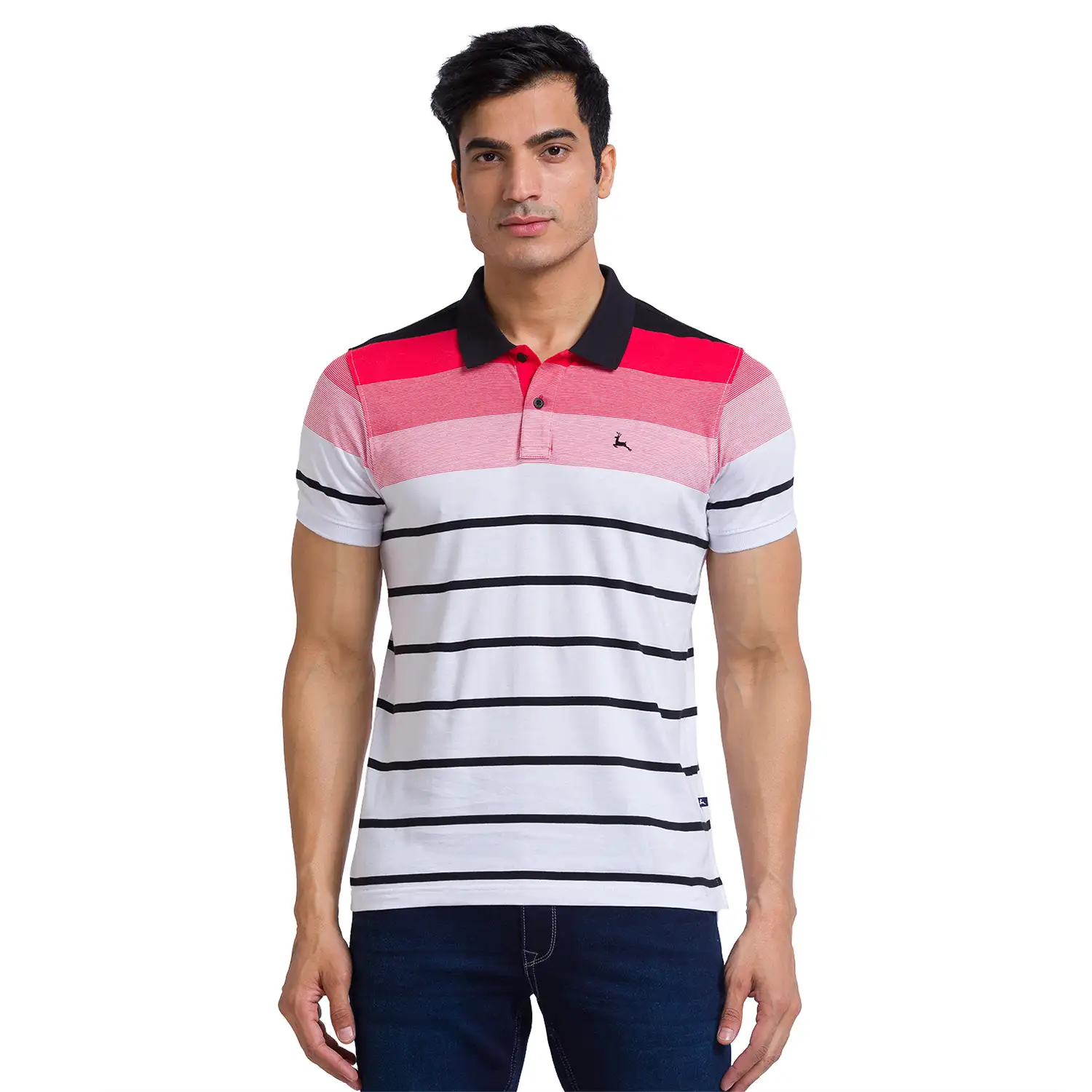 Parx Men Orange Regular Fit Yarn Dyed Cotton Polo T-Shirt