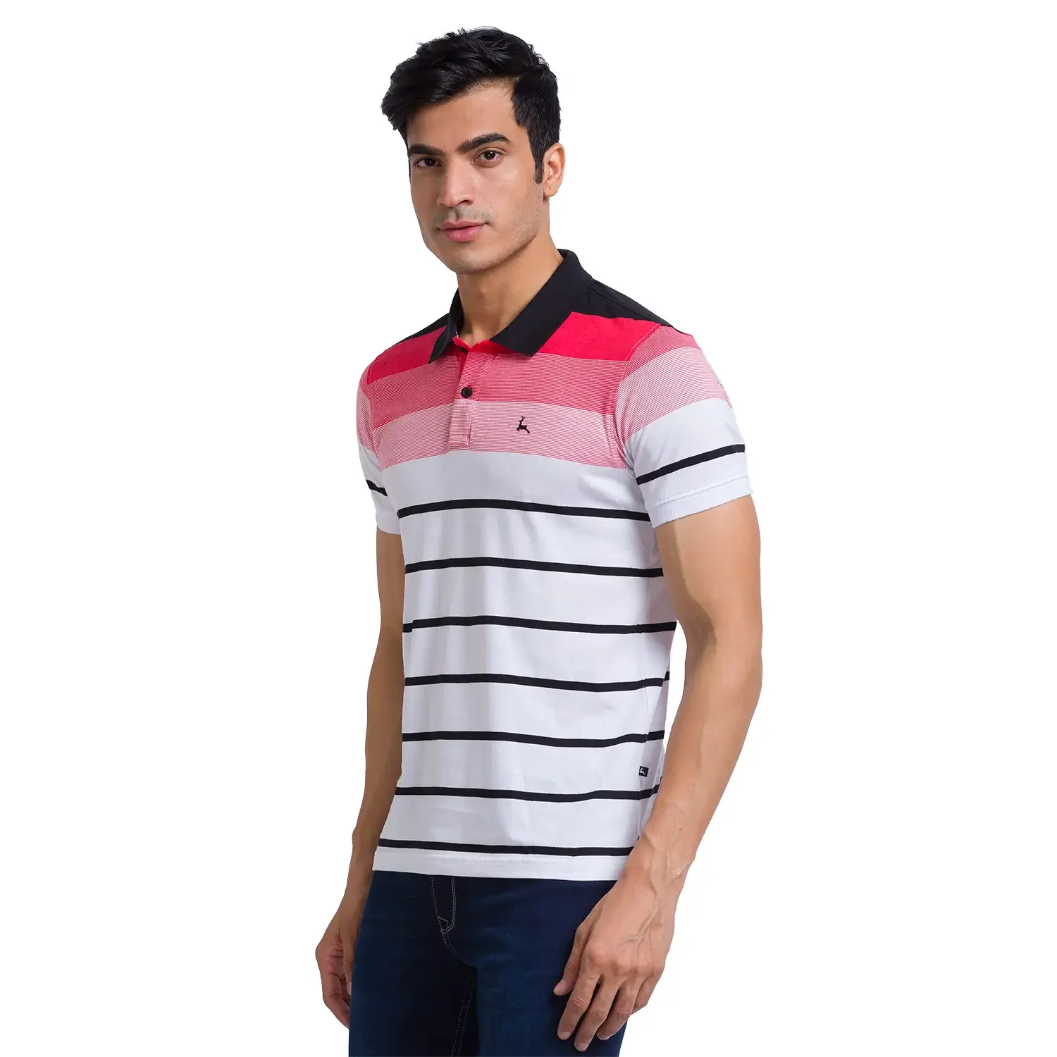 Parx Men Orange Regular Fit Yarn Dyed Cotton Polo T-Shirt - Image 3