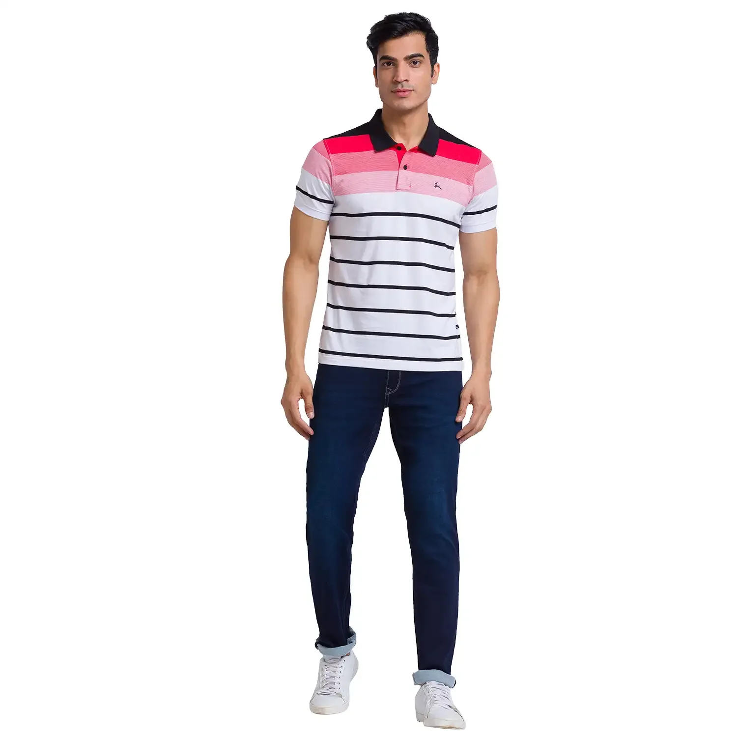 Parx Men Orange Regular Fit Yarn Dyed Cotton Polo T-Shirt - Image 5