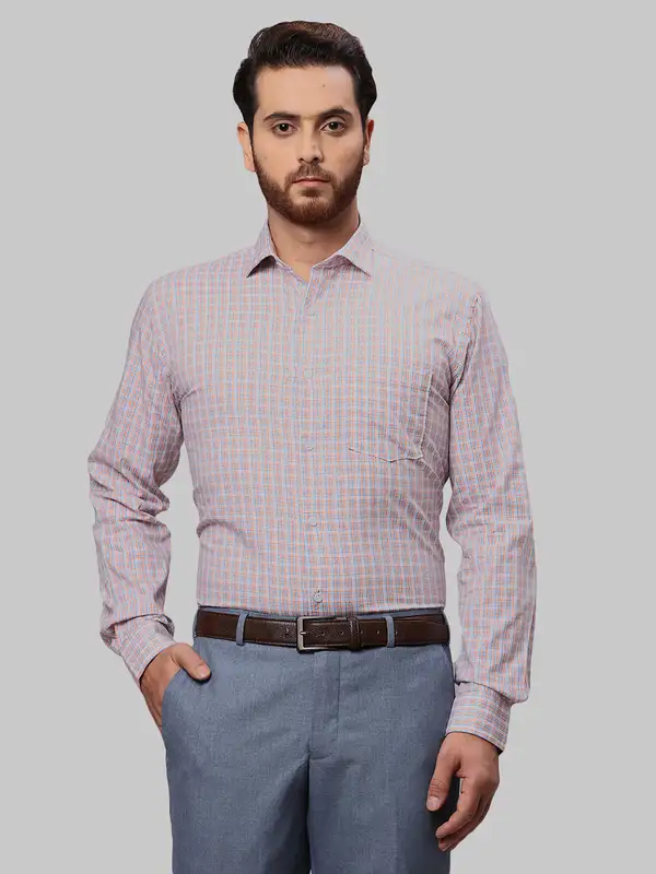 Park Avenue Men Black Checks Slim Fit Cotton Casual Shirt