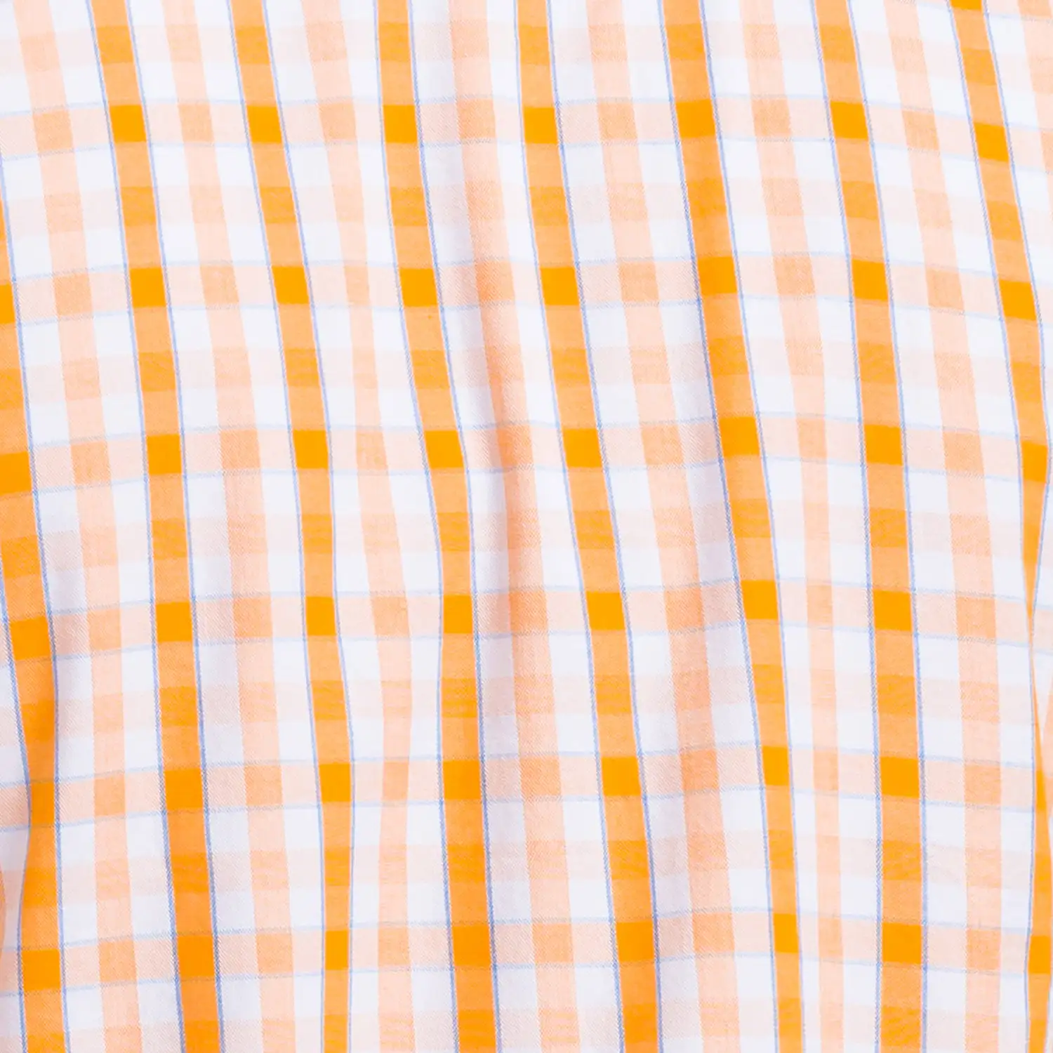 Men Orange Slim Fit Checks Cotton Full Sleeve Shirts - Image 7