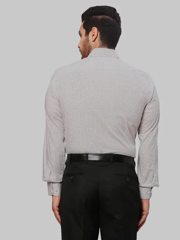 Men Orange Slim Fit Print Cotton Shirts - Image 5