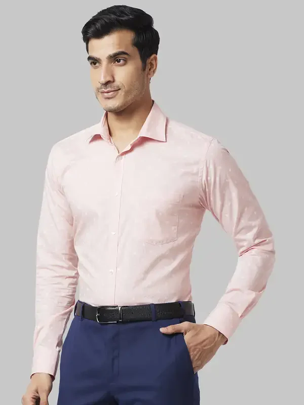 Men Orange Slim Fit Print Cotton Shirts - Image 3