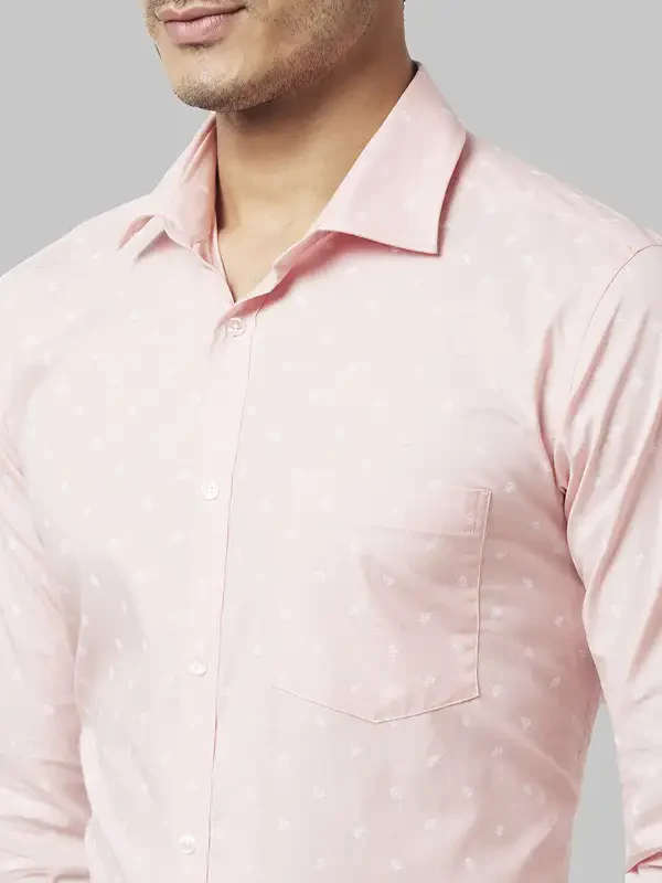 Men Orange Slim Fit Print Cotton Shirts - Image 6