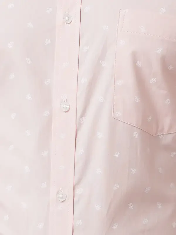 Men Orange Slim Fit Print Cotton Shirts - Image 7