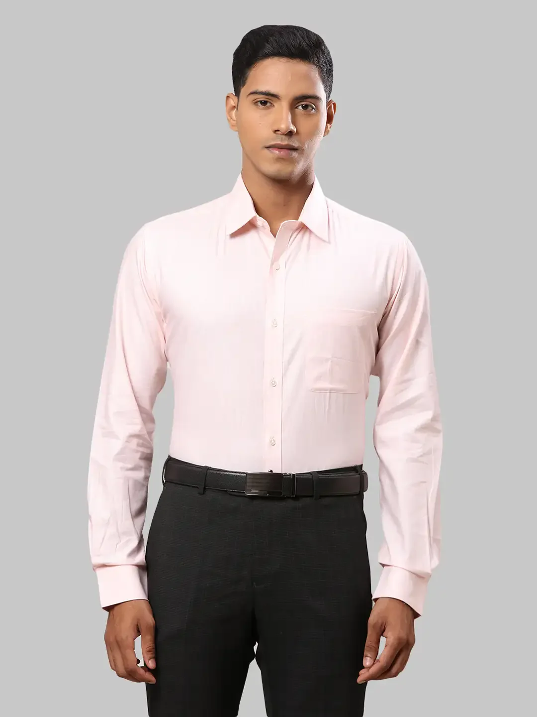Men Orange Slim Fit Stripe Cotton Shirts