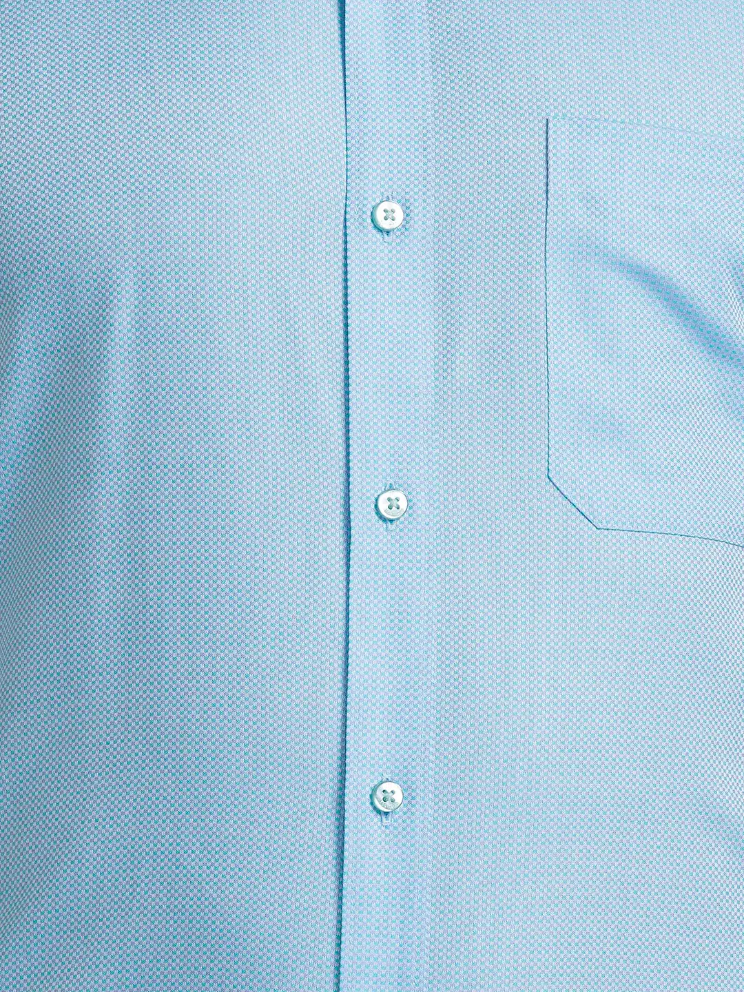 Men Petrol Contemporary Fit Structure Cotton Full Sleeve Shirts - Image 6