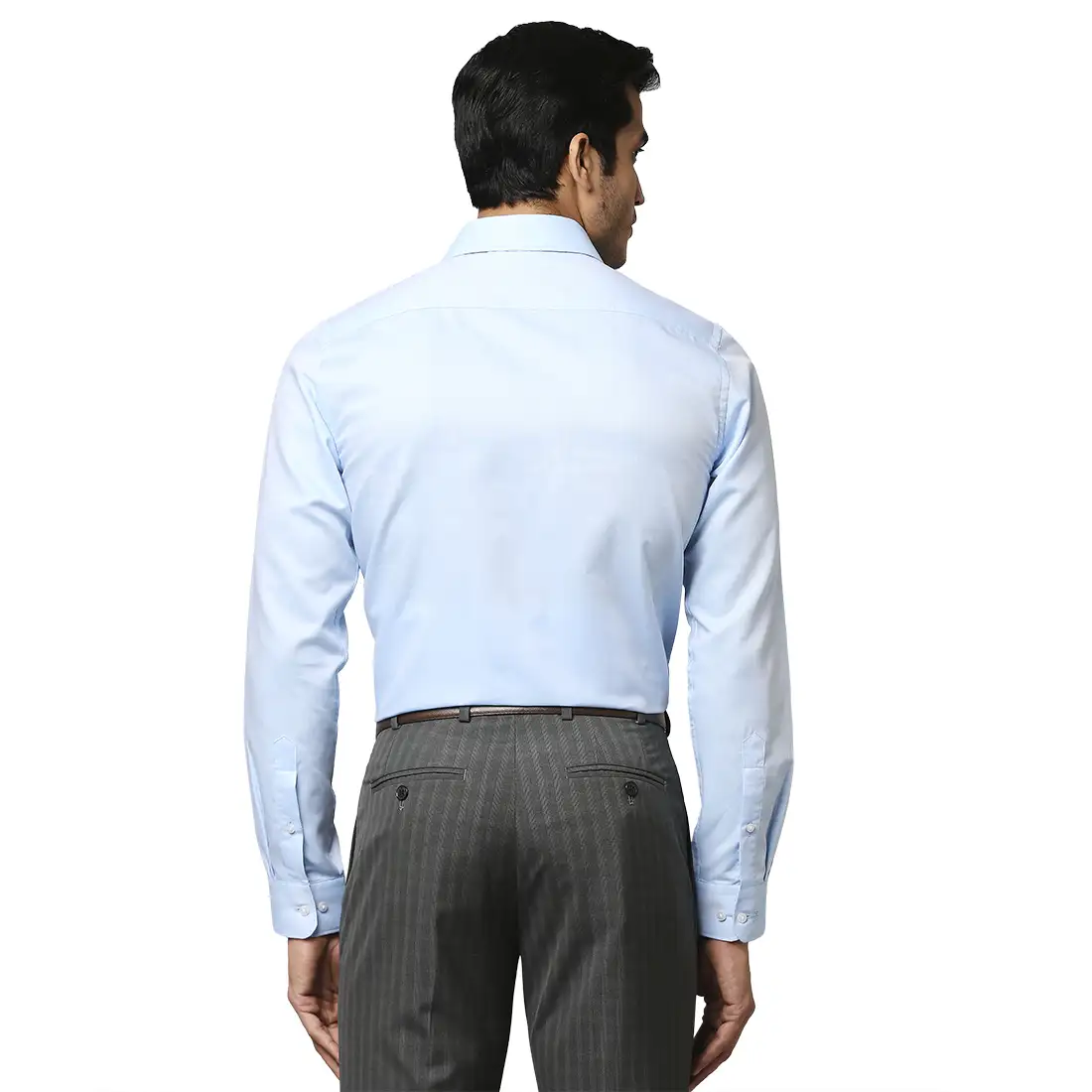 Men Petrol Slim Fit Solid Cotton Half Sleeve Shirts - Image 4