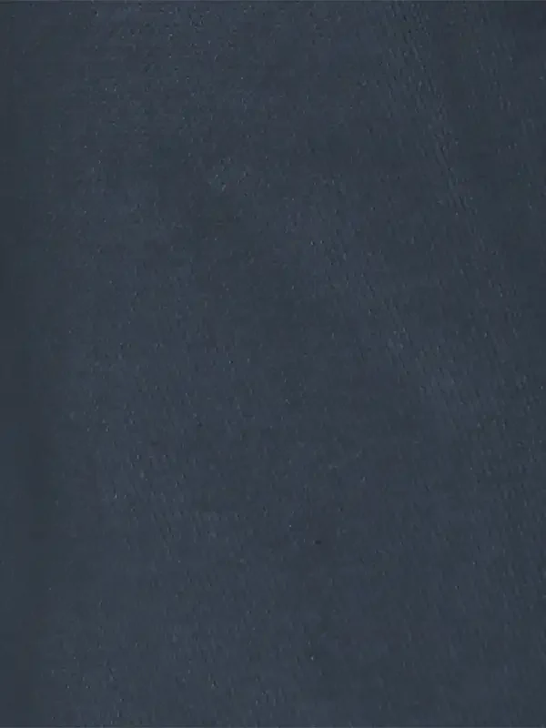 Men Petrol Tailored Fit Solid Piece Dyed Cotton Blend Trouser - Image 7