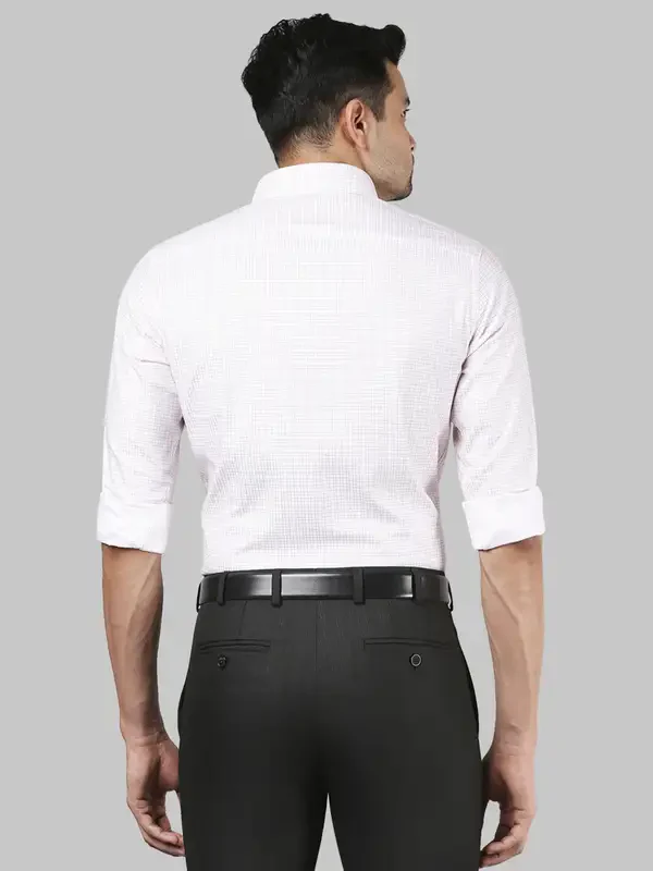 Men Red Contemporary Fit Checks Cotton Cut Collar Shirts - Image 4