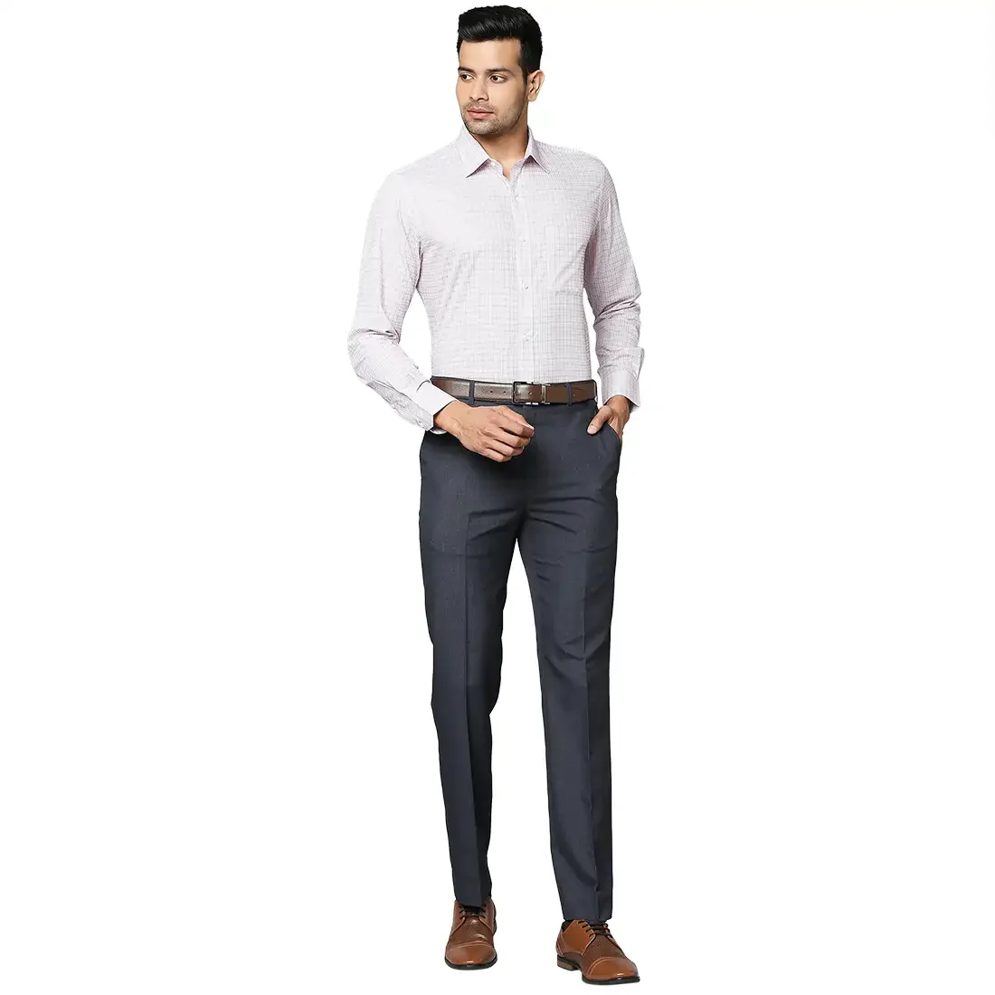Men Red Contemporary Fit Checks Cotton Full Sleeve Shirts - Image 5