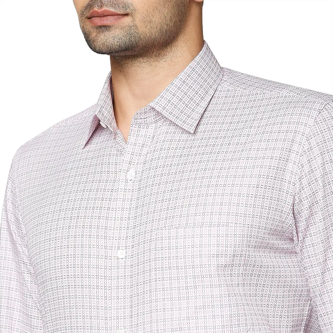 Men Red Contemporary Fit Checks Cotton Full Sleeve Shirts - Image 6