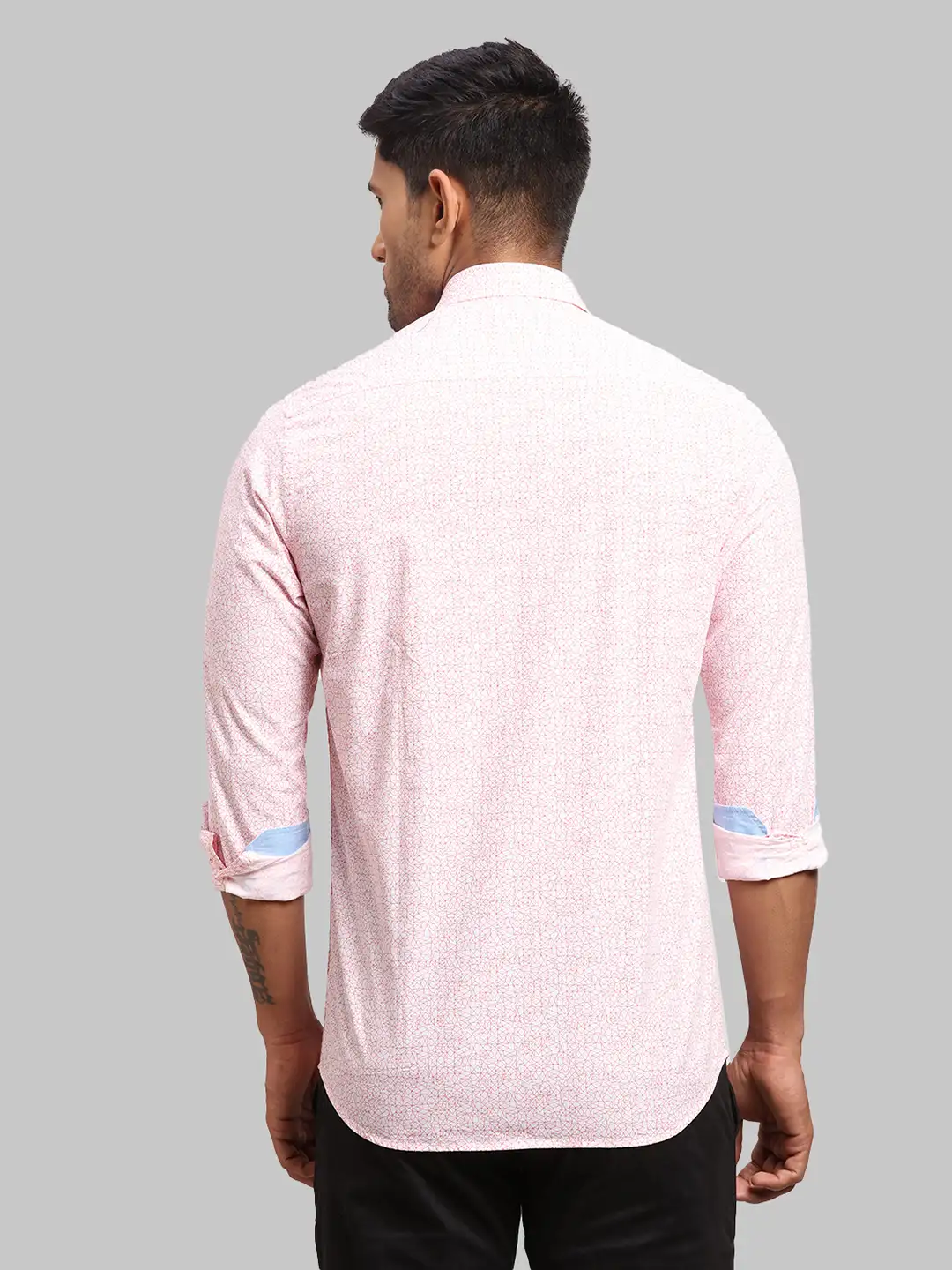Colorplus Men Pink Printed Contemporary Fit Cotton Casual Shirt - Image 4