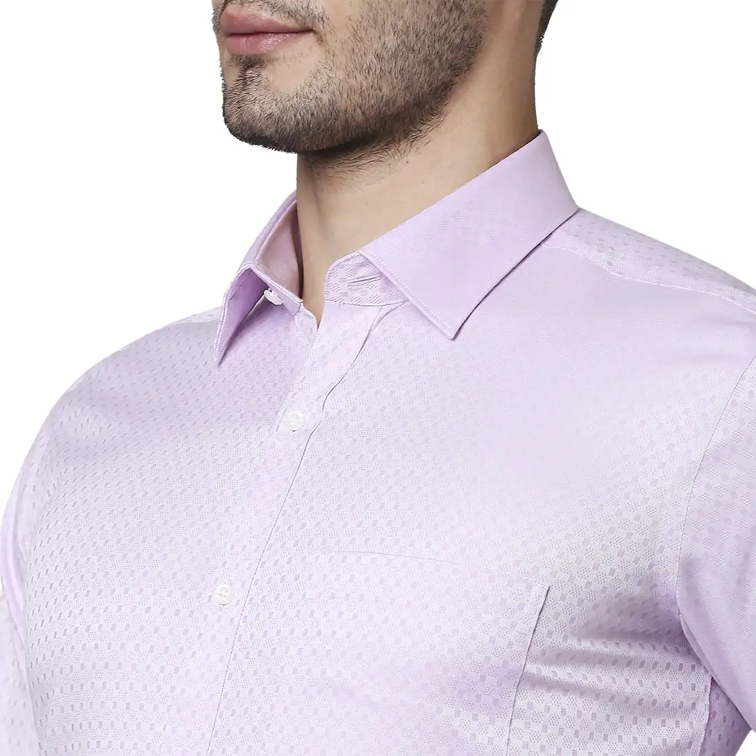Men Red Contemporary Fit Structure Cotton Full Sleeve Shirts - Image 6