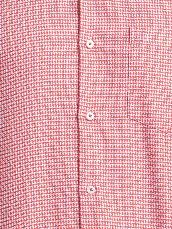 Men Red Contemporary Fit Structure Cotton Shirts - Image 7