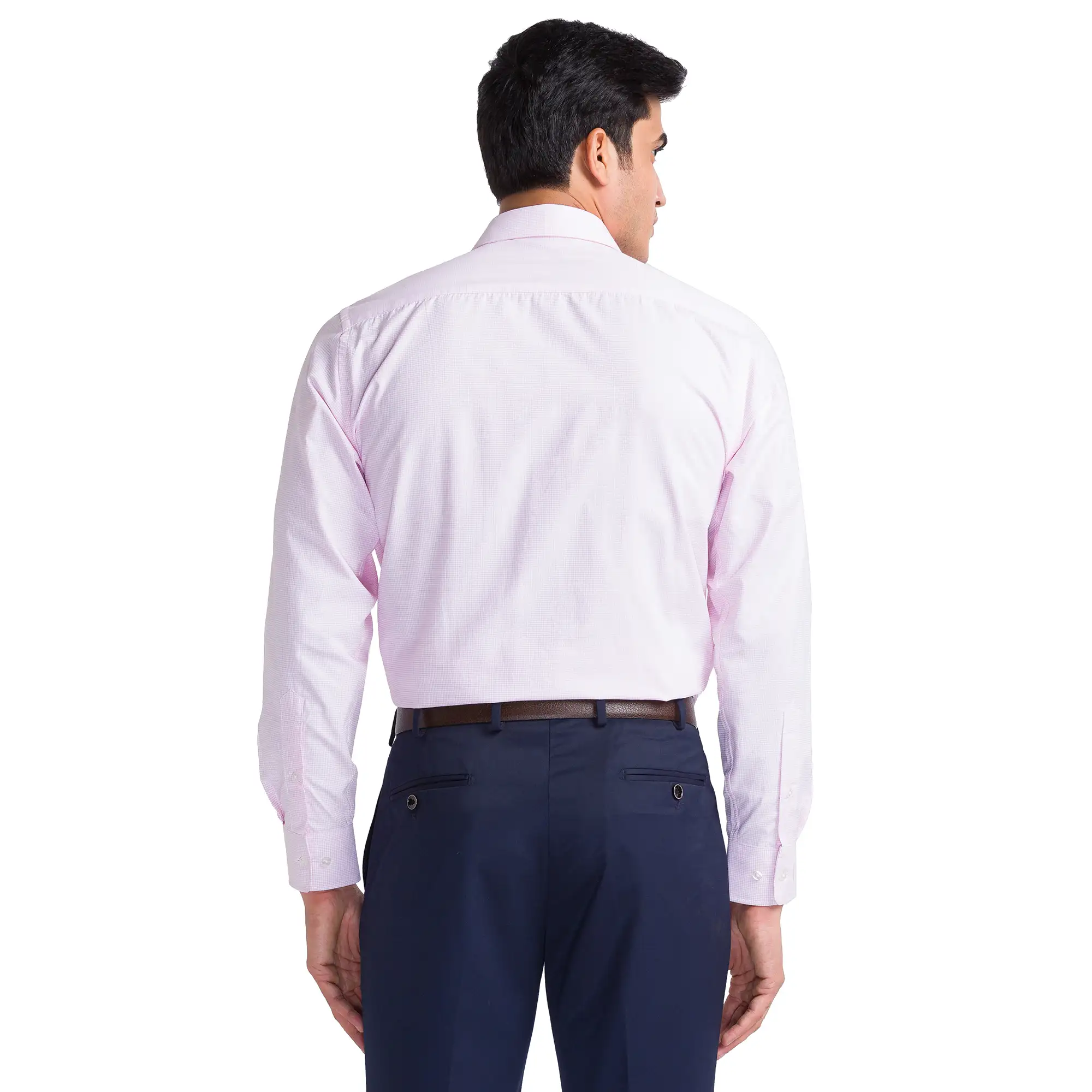 Men Red Regular Fit Checks Cotton Blend Full Sleeve Shirts - Image 4