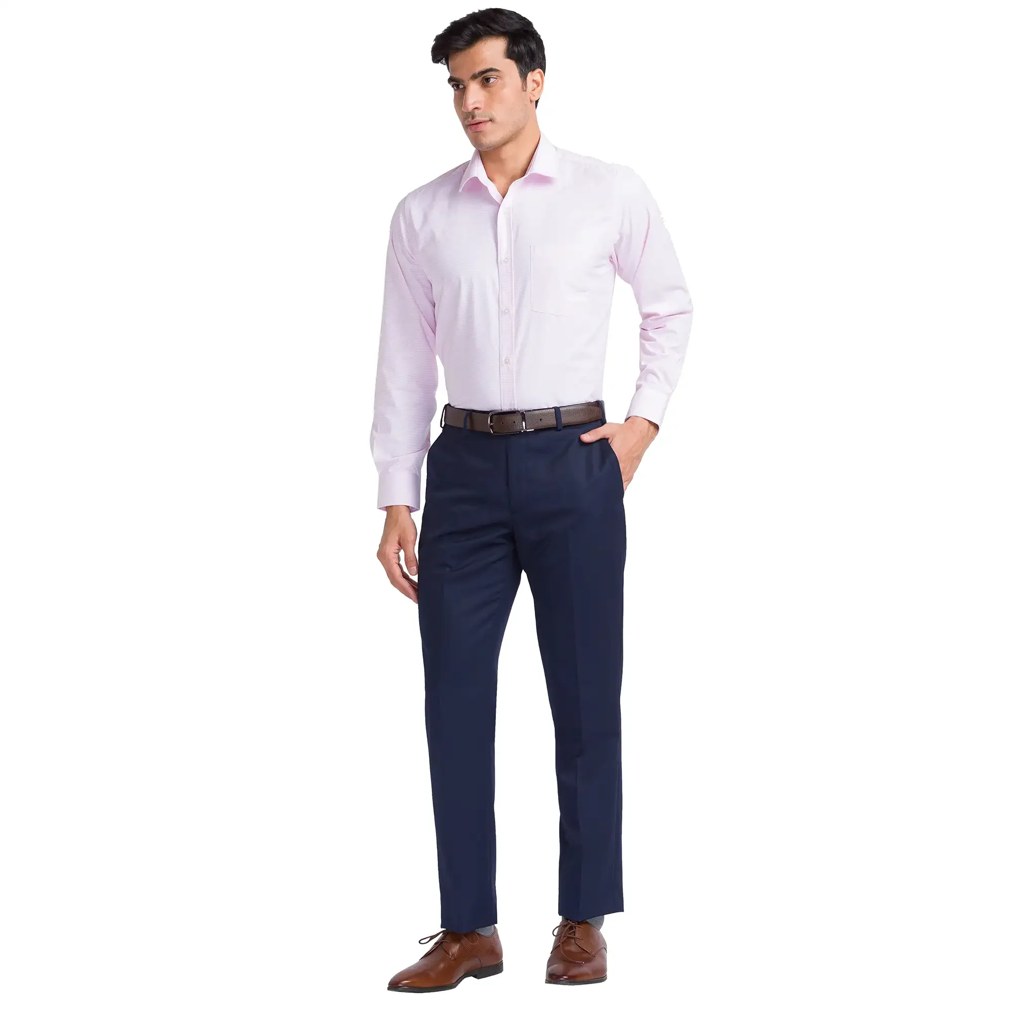 Men Red Regular Fit Checks Cotton Blend Full Sleeve Shirts - Image 5