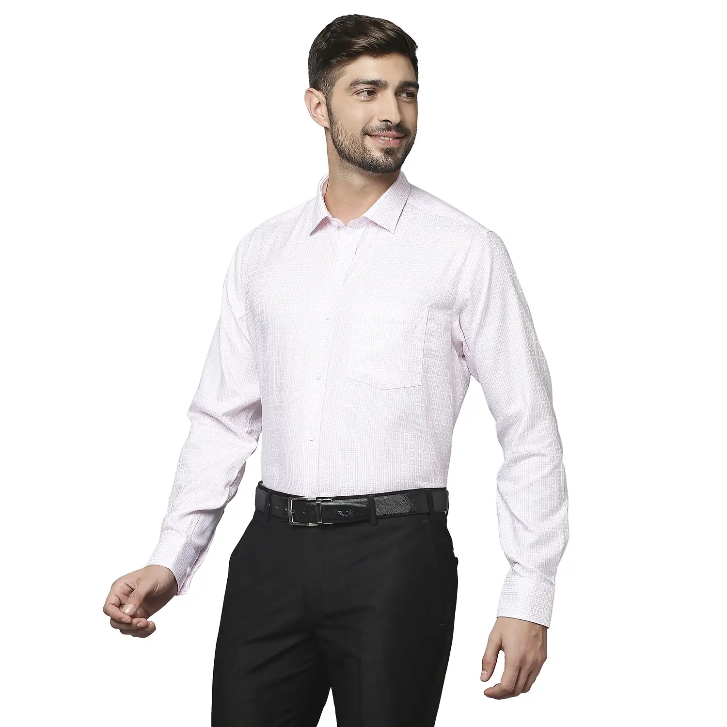 Men Red Regular Fit Checks Cotton Full Sleeve Shirts - Image 3