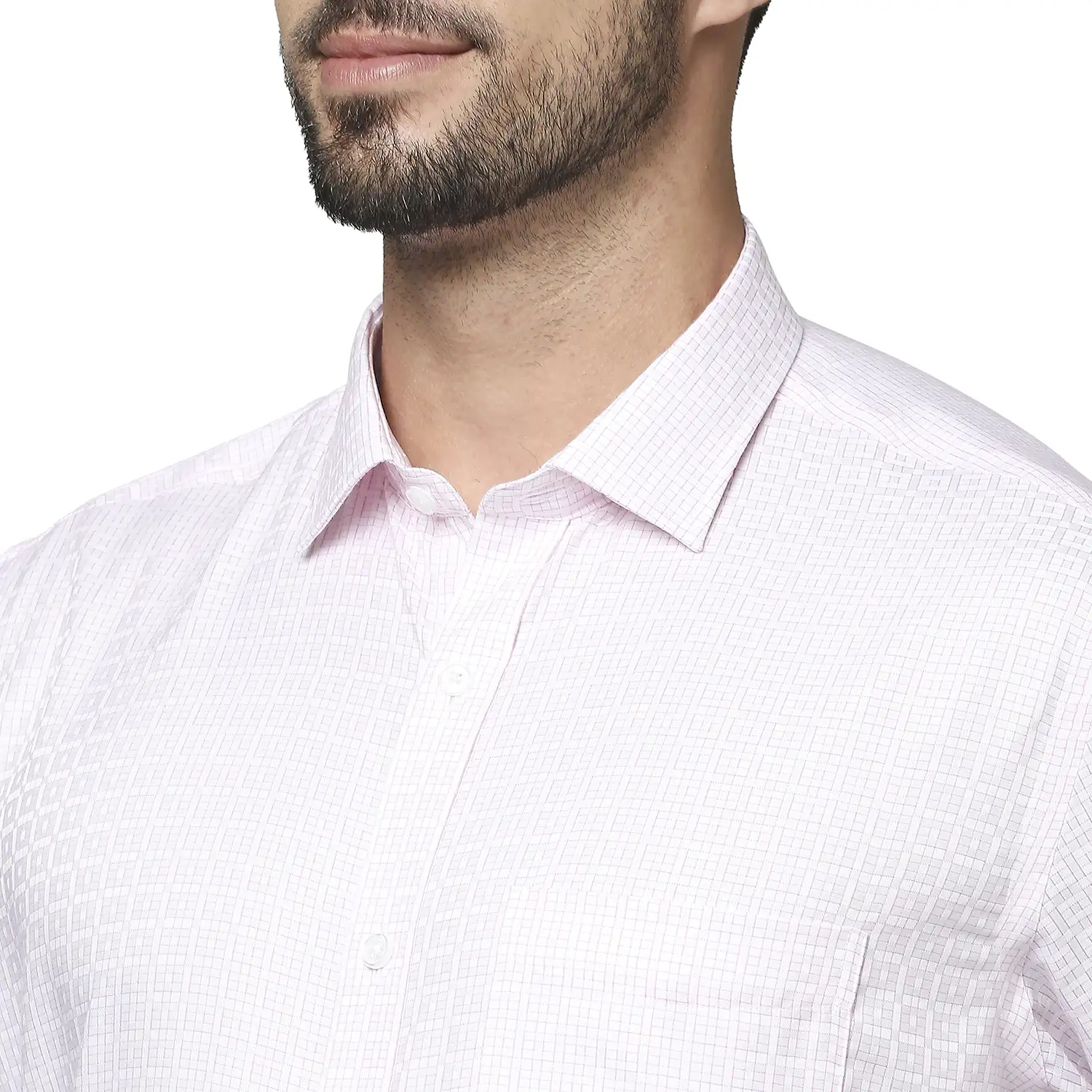 Men Red Regular Fit Checks Cotton Full Sleeve Shirts - Image 6