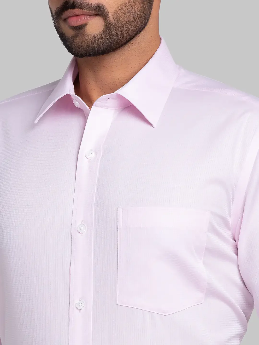 Park Avenue Men Pink Structured Regular Fit Cotton Formal Shirt - Image 6