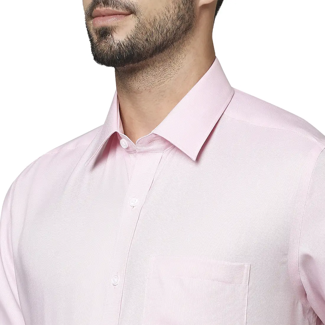 Men Red Regular Fit Structure Cotton Full Sleeve Ainsley Collar Shirts - Image 6