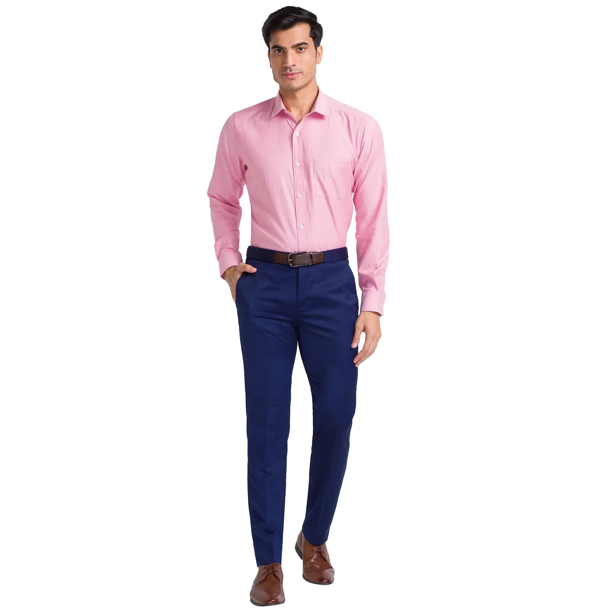 Men Red Regular Fit Structure Polyester Blend Full Sleeve Shirts - Image 5