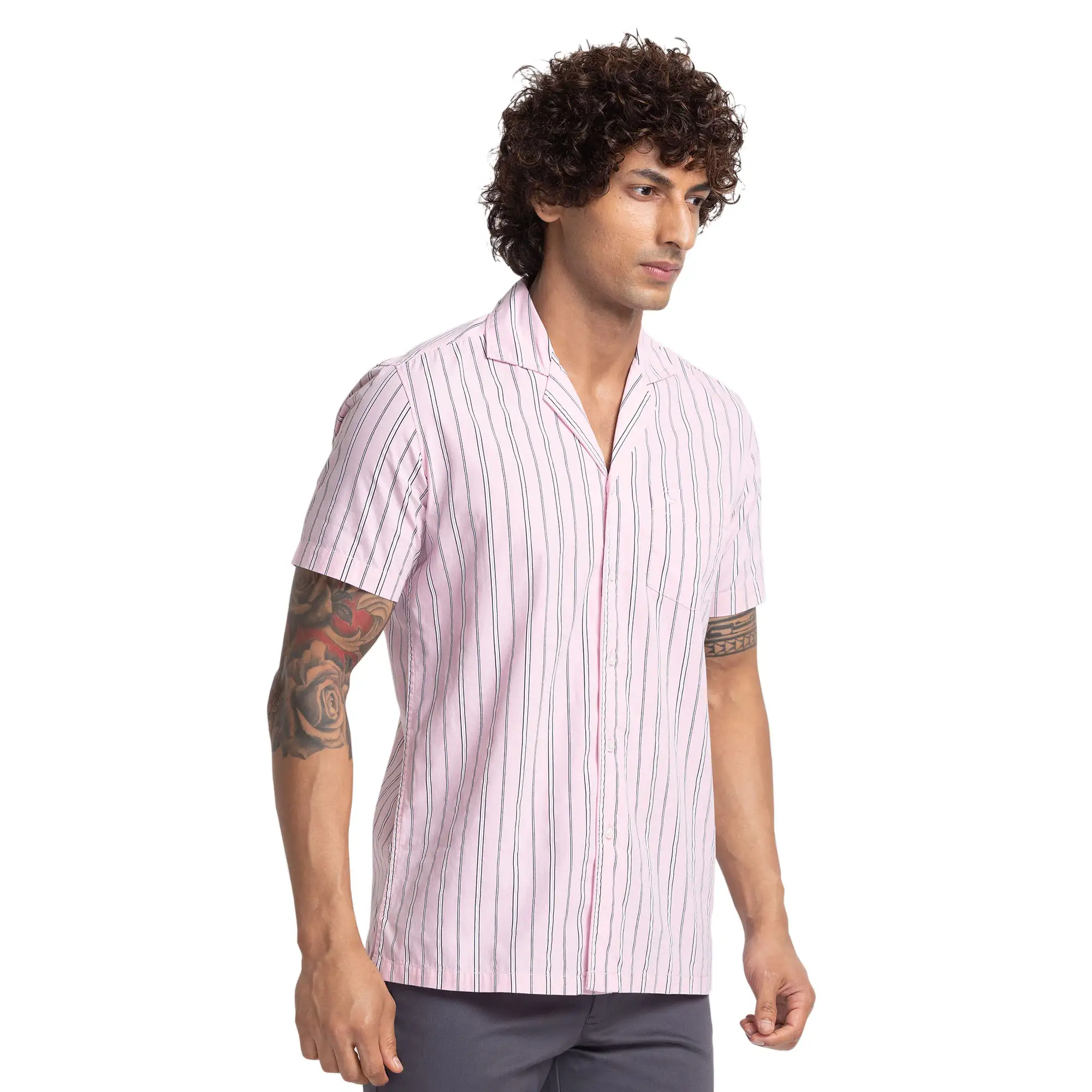 Parx Men Pink Printed Resort Fit Cotton Blend Casual Shirt - Image 2