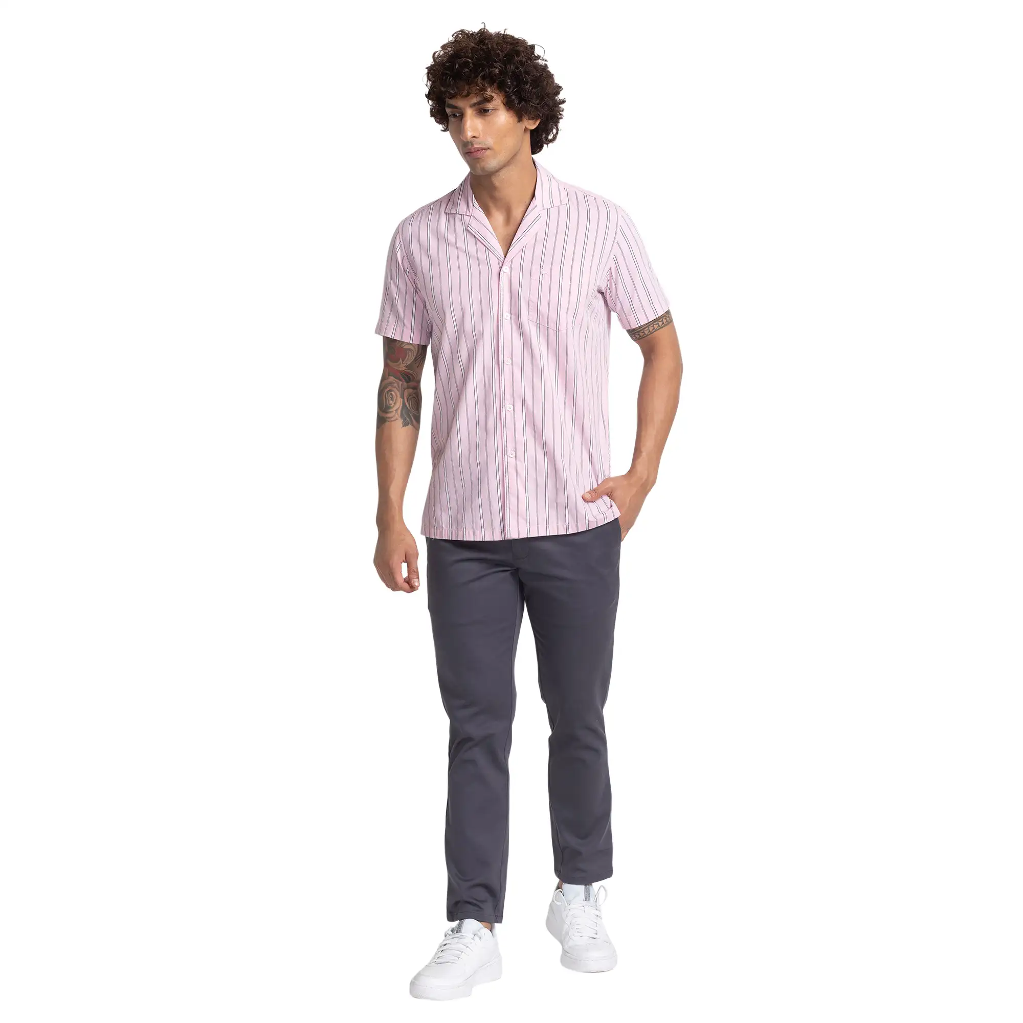 Parx Men Pink Printed Resort Fit Cotton Blend Casual Shirt - Image 5