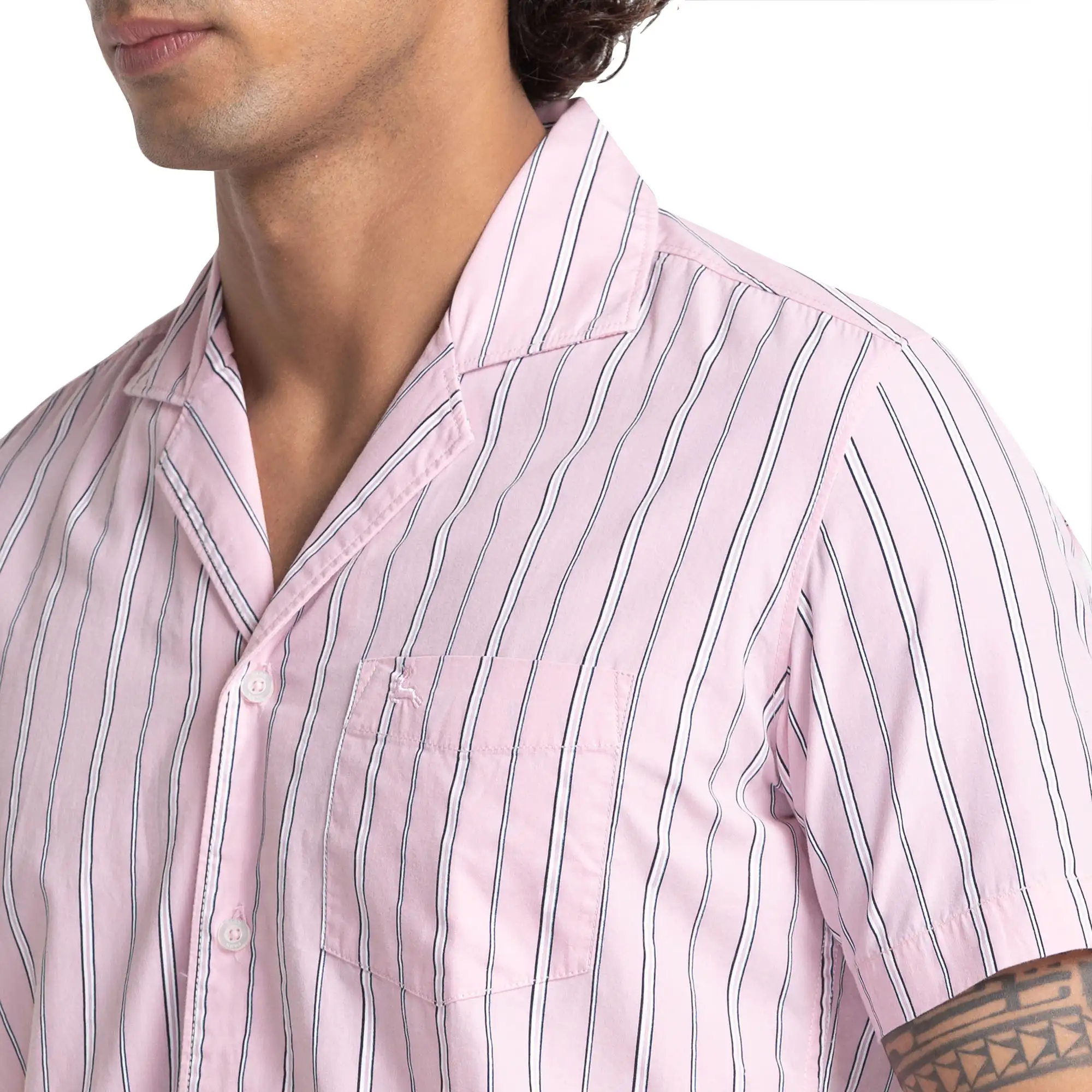 Parx Men Pink Printed Resort Fit Cotton Blend Casual Shirt - Image 6