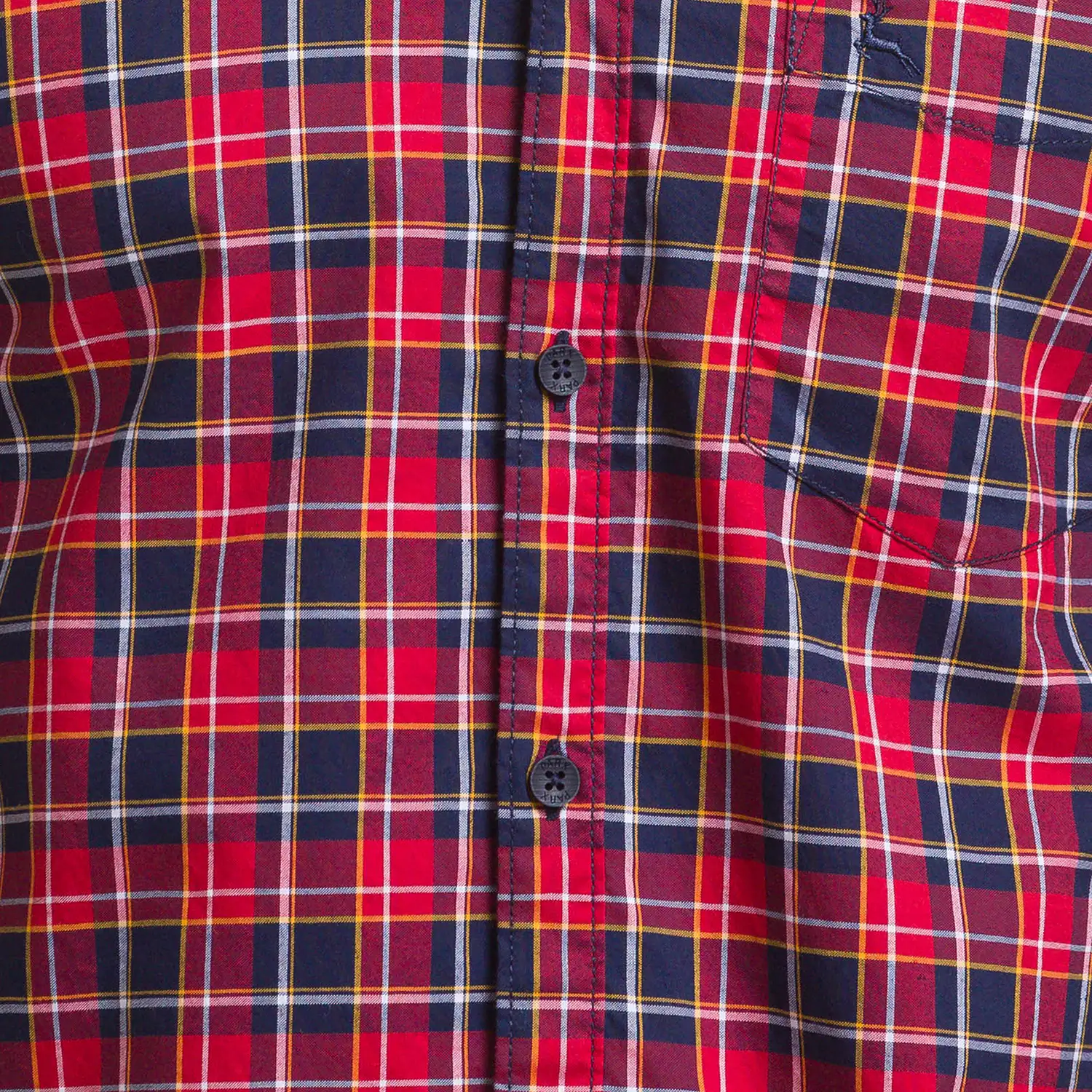 Men Red Slim Fit Checks Cotton Full Sleeve Shirts - Image 7