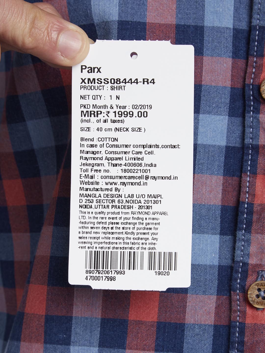 Men Red Slim Fit Checks Cotton Full Sleeve Shirts - Image 8