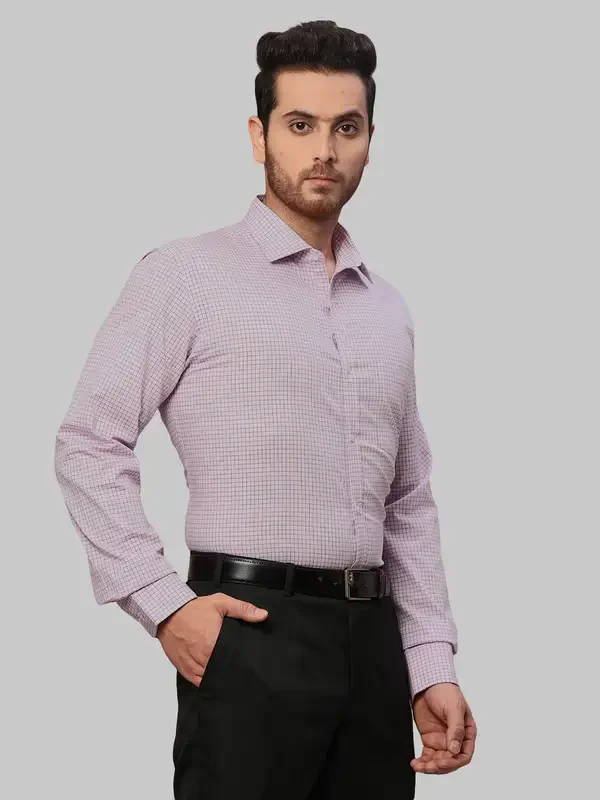 Men Red Slim Fit Checks Cotton Shirts - Image 2