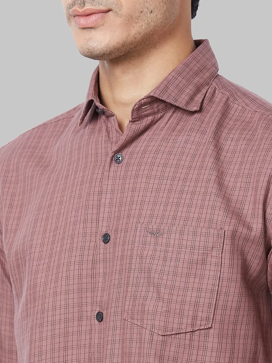 Men Red Slim Fit Checks Cotton Shirts - Image 6