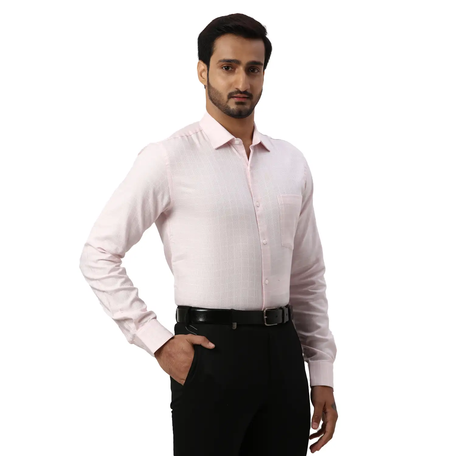 Men Red Slim Fit Checks Cotton Shirts - Image 2