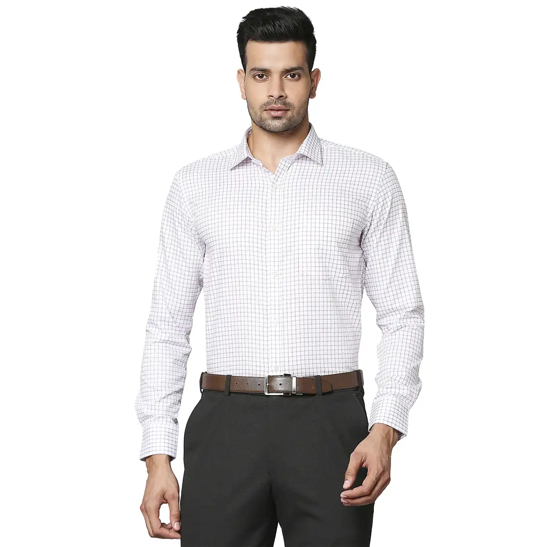 Men Red Slim Fit Checks Cotton Shirts