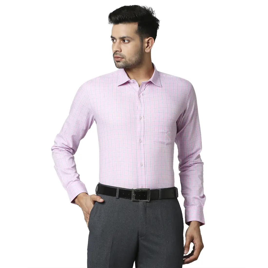 Men Red Slim Fit Checks Cotton Shirts