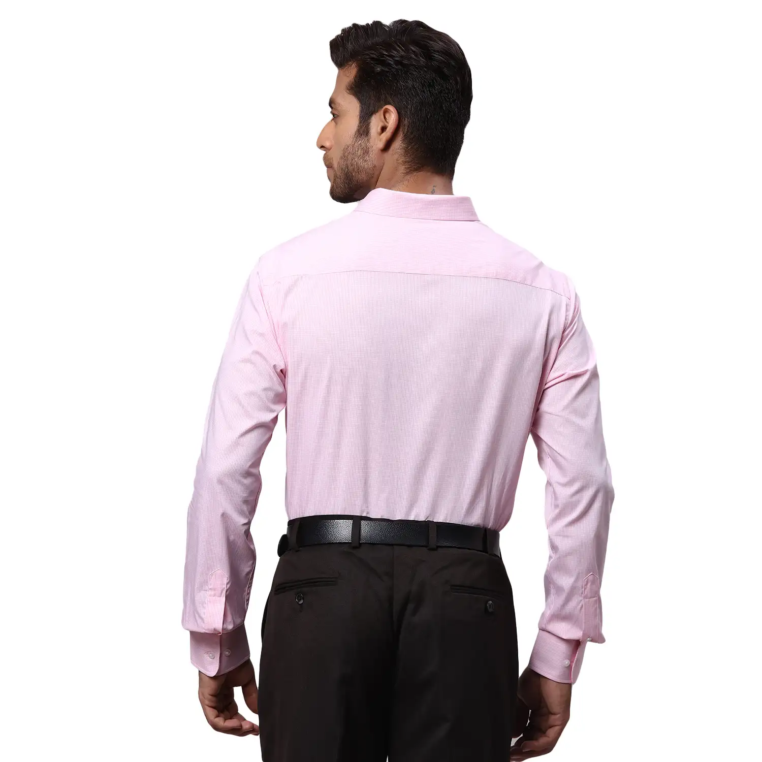 Men Red Slim Fit Checks Cotton Shirts - Image 4