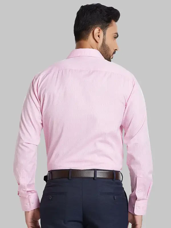 Park Avenue Men Pink Slim Fit Checks Formal Shirt - Image 5