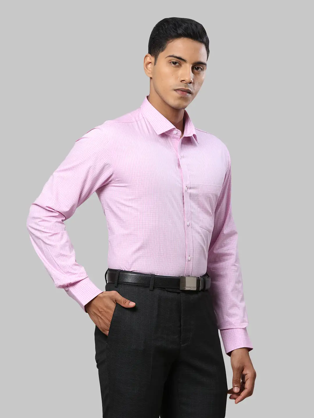 Park Avenue Men Pink Slim Fit Cotton Formal Shirt - Image 2