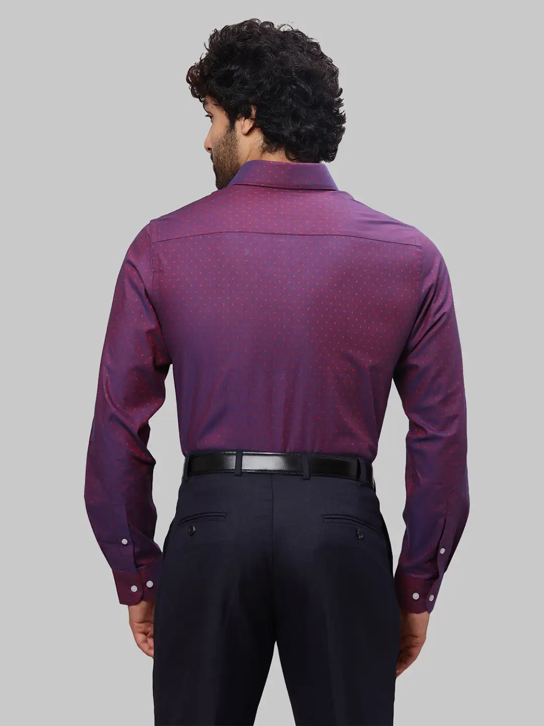 Men Red Slim Fit Cotton Shirts - Image 4